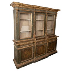 18th Century Italian Bookcase with Glass Doors