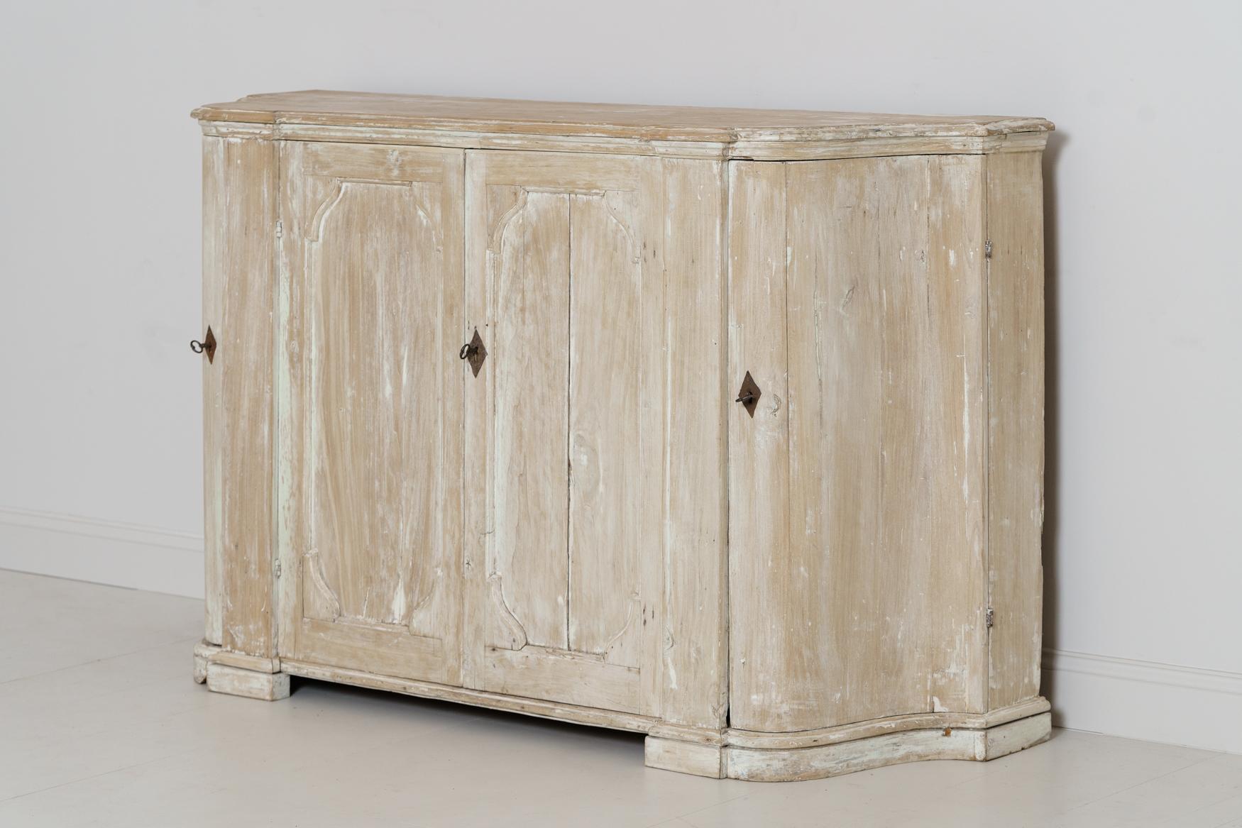 Hand-Carved 18th Century Italian Buffet in Original Paint