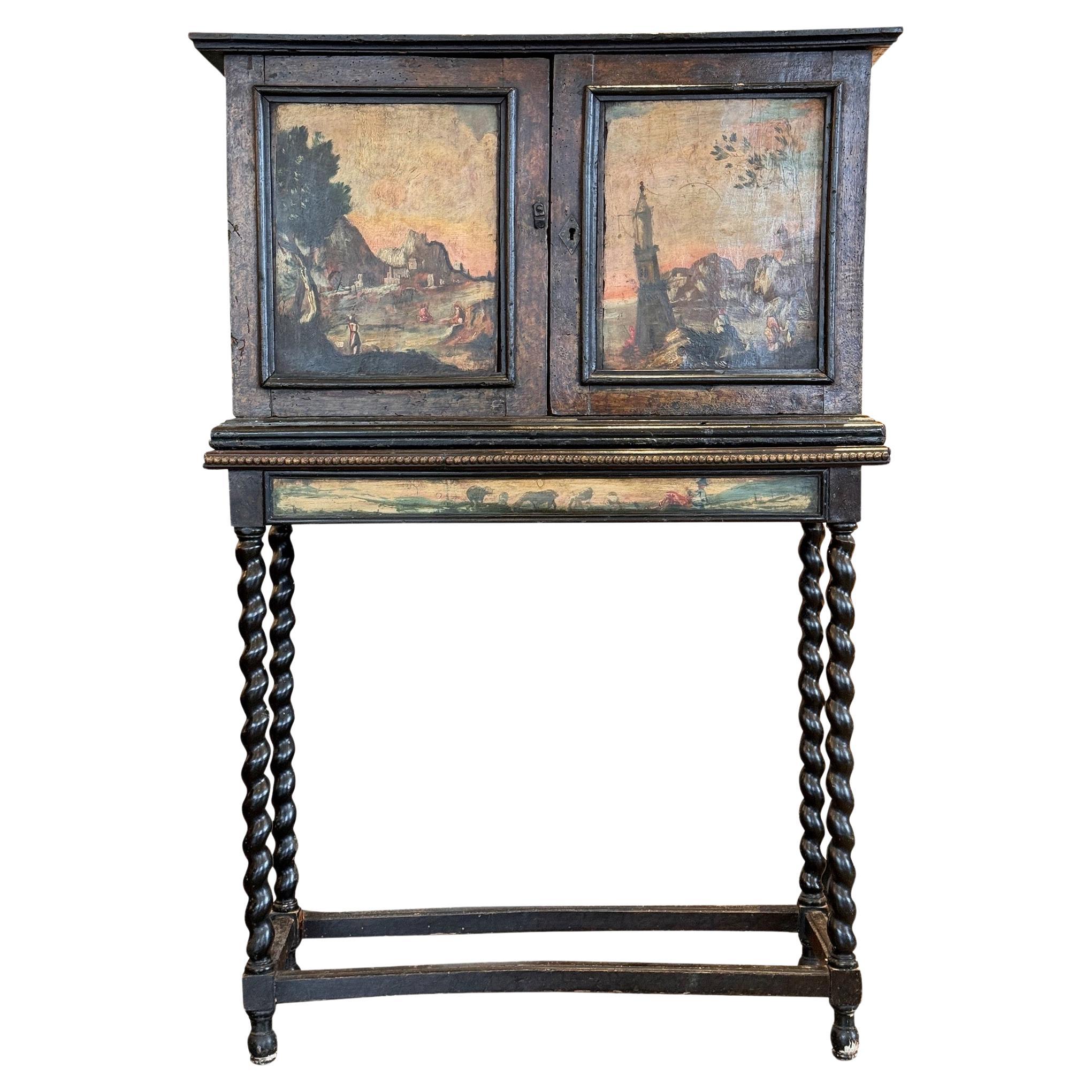 18th Century Italian Cabinet on Stand