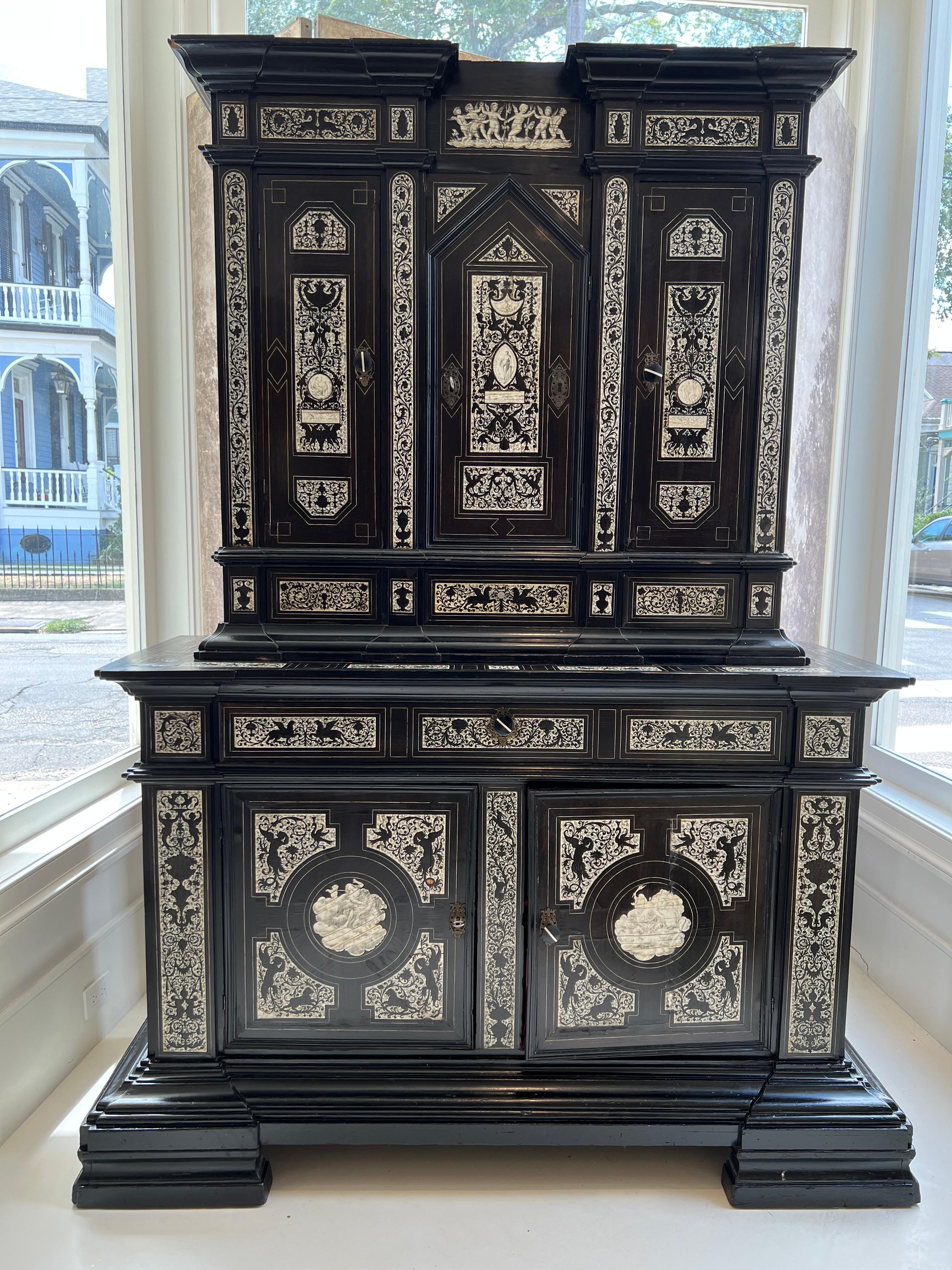 18th Century Italian Cabinet with Bone Inlay For Sale 8