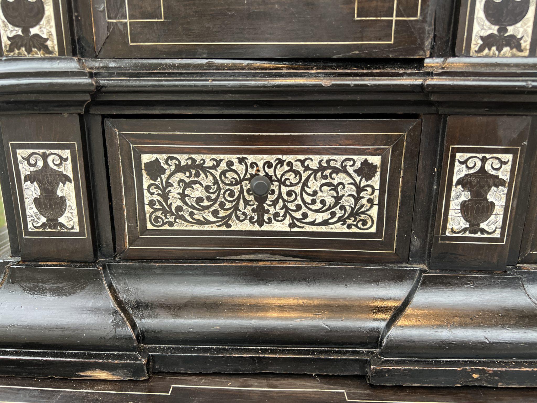 18th Century Italian Cabinet with Bone Inlay In Fair Condition For Sale In New Orleans, LA
