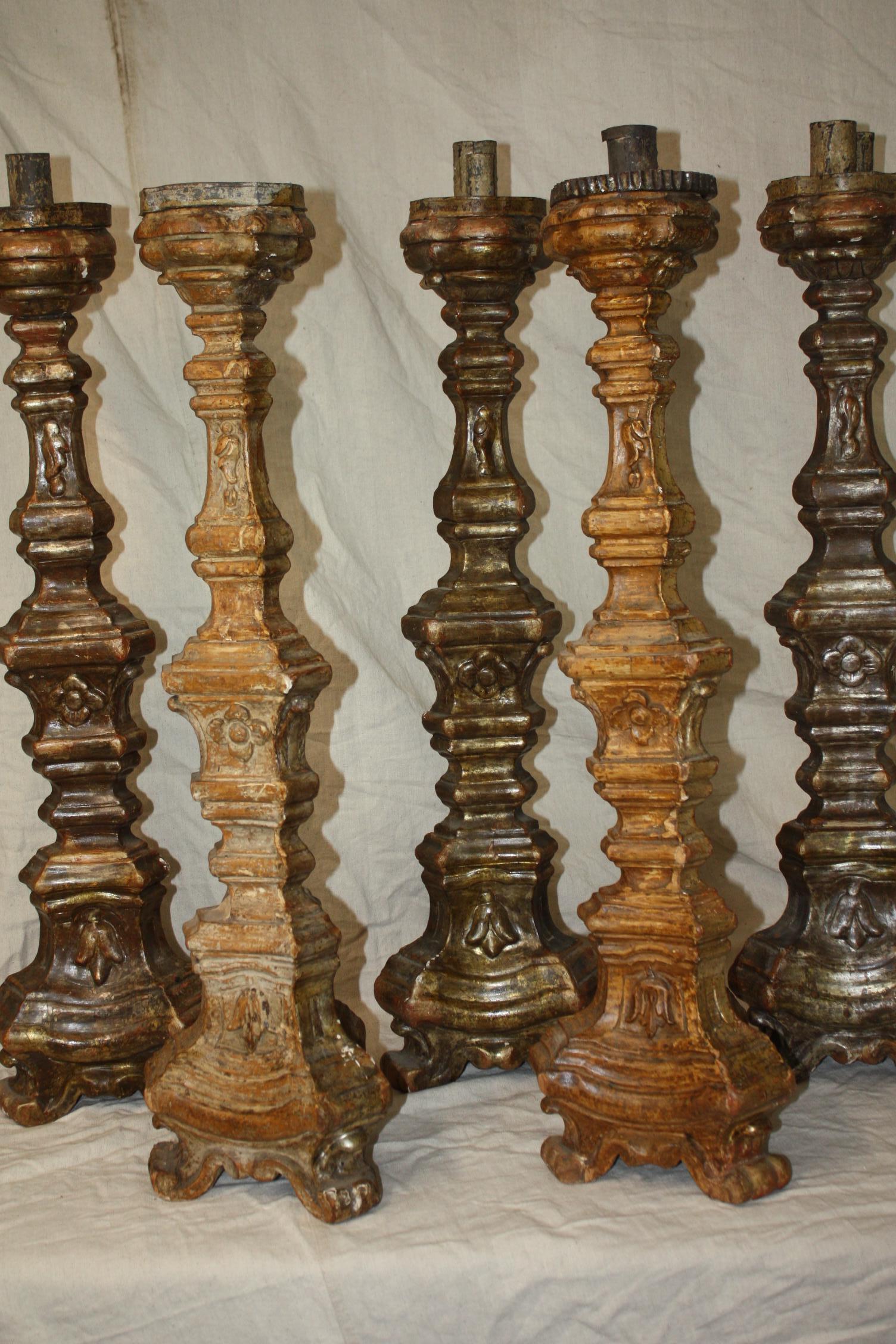 18th Century Italian Candle Stick For Sale 3