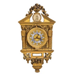 18th Century Italian Cartel Clock by Johannes Bapta
