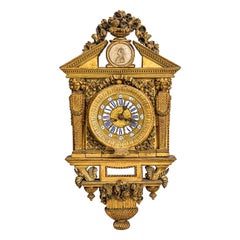 18th Century Italian Cartel Clock by Johannes Bapta