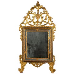 18th Century, Italian Carved and Gilt Wood Mirror