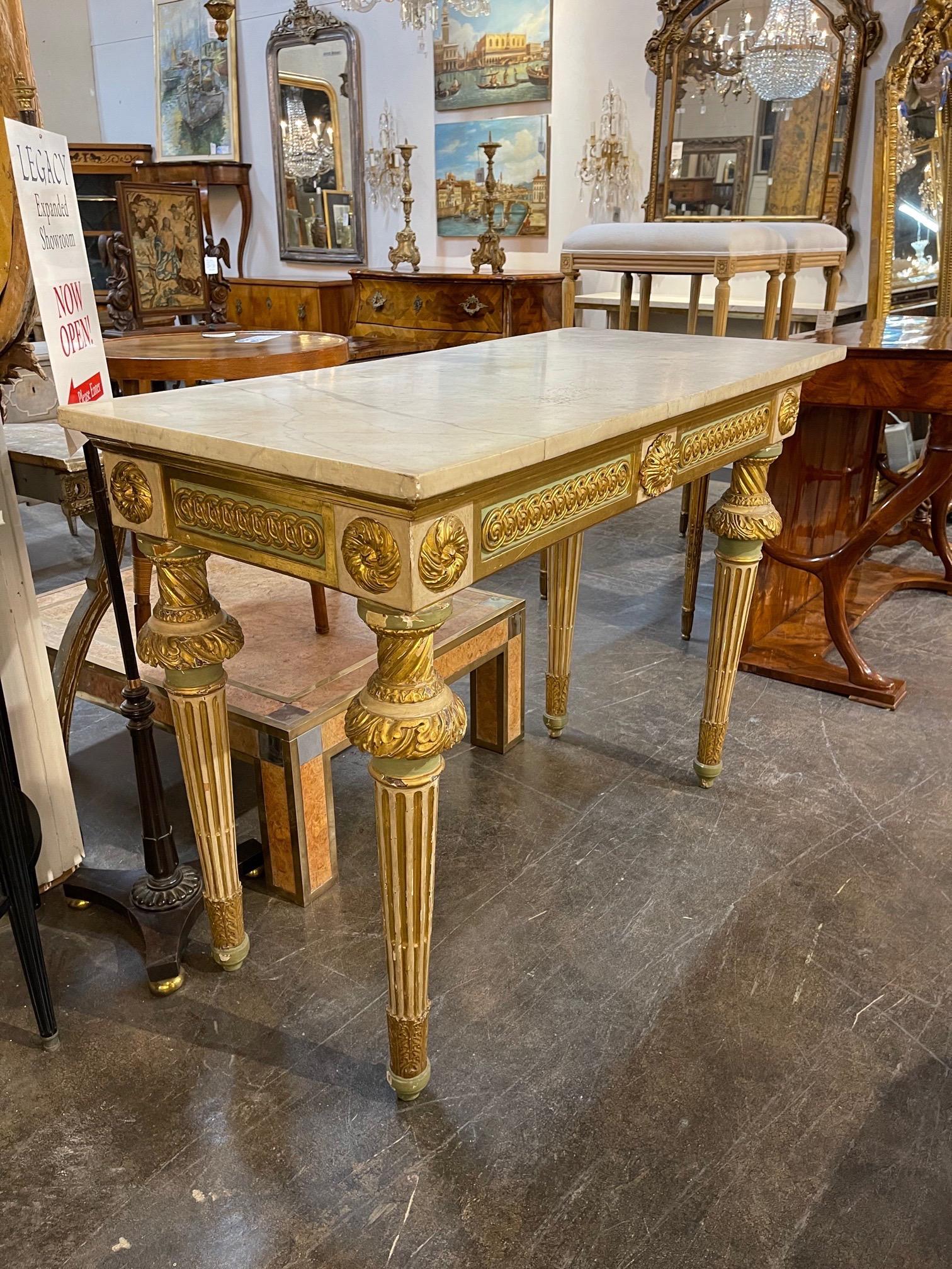 18th Century Italian Carved and Parcel Gilt Console from Sicily 3