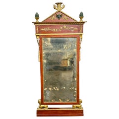 18th Century Italian Carved and Parcel Gilt Pier Mirror
