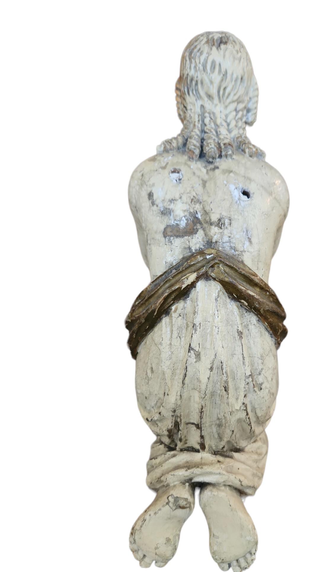 Figura tallada italiana del siglo XVIII Italiano en venta