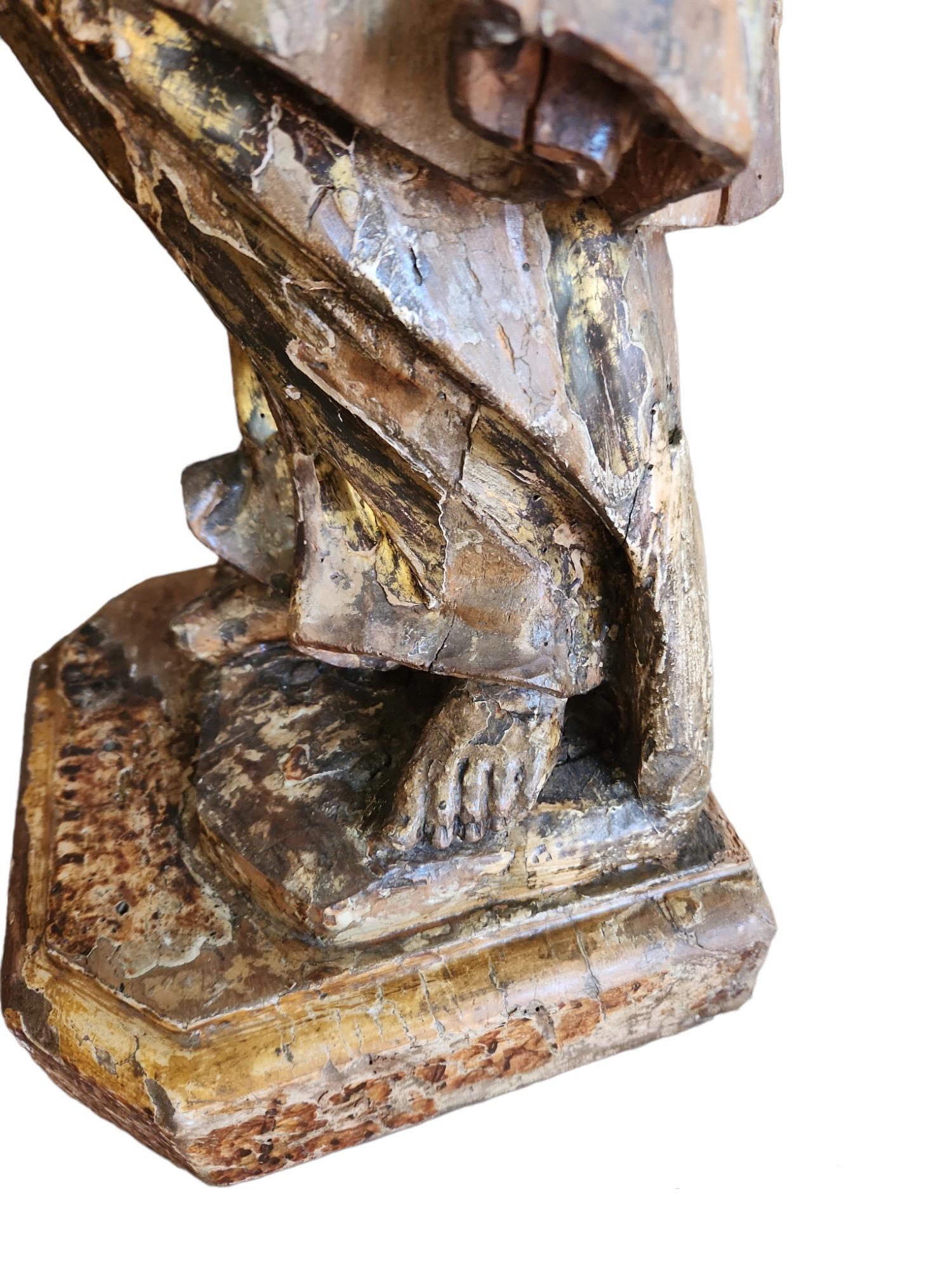 Figura tallada italiana del siglo XVIII siglo XVIII y antes en venta