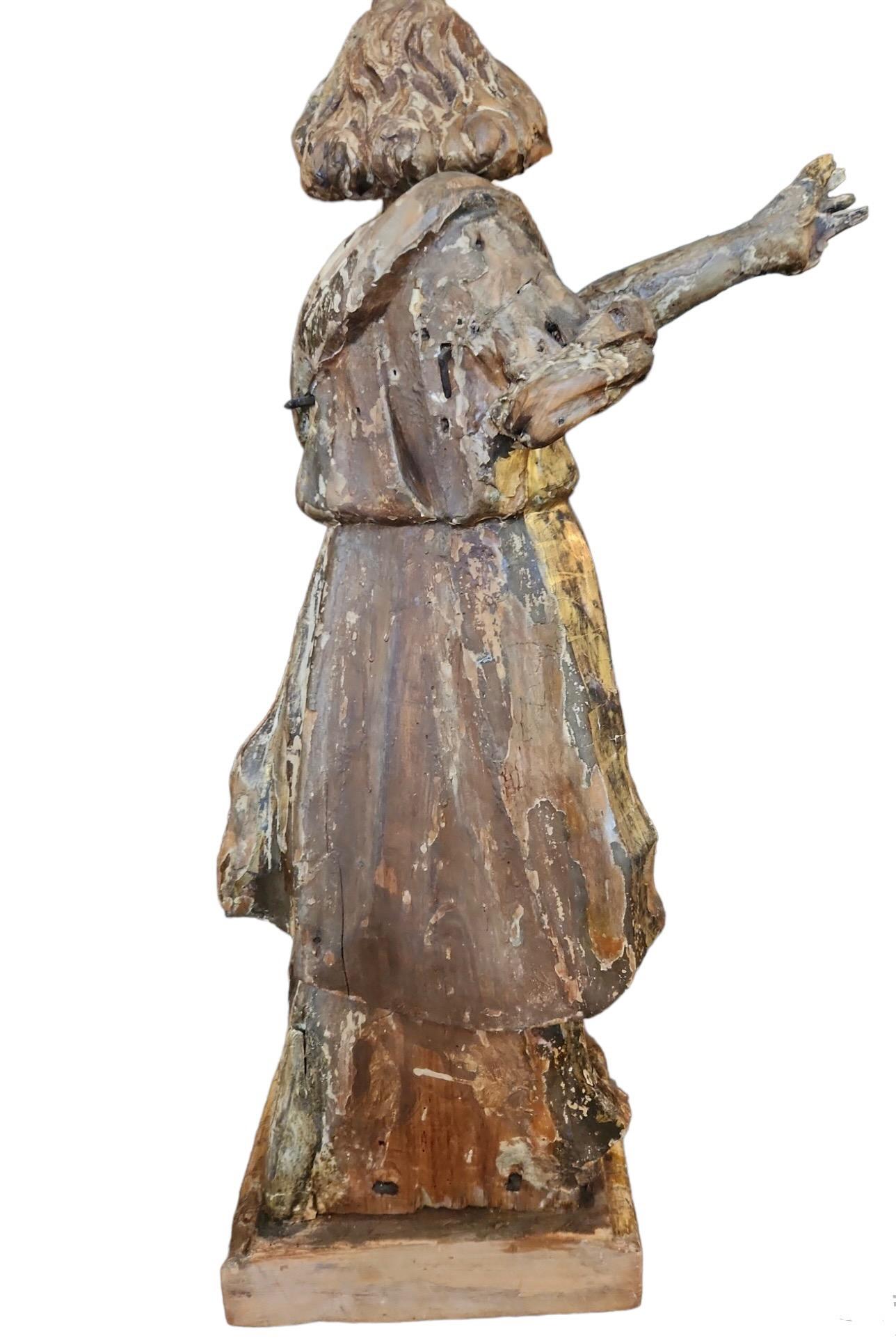 Figure italienne sculptée du 18e siècle en vente 1