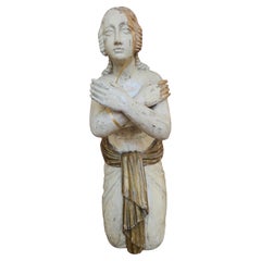 Figure italienne sculptée du 18e siècle