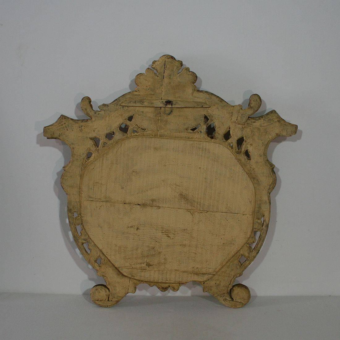 18th Century, Italian Carved Giltwood Baroque Mirror 6