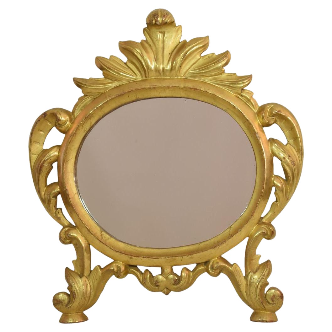 18th Century, Italian Carved Giltwood Baroque Mirror