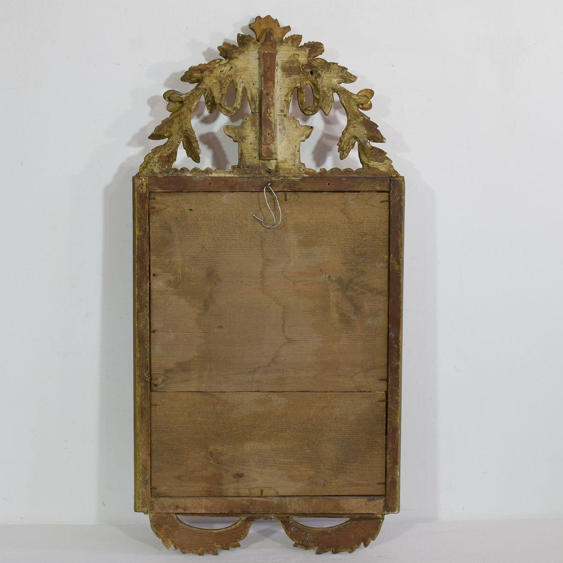 18th Century, Italian Carved Giltwood Louis XVI Style Mirror 11