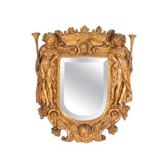 18th Century Italian Carved Giltwood Mirror