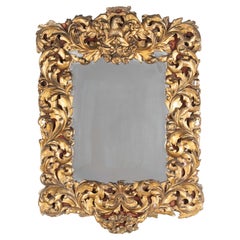18th Century Italian Carved Giltwood Mirror