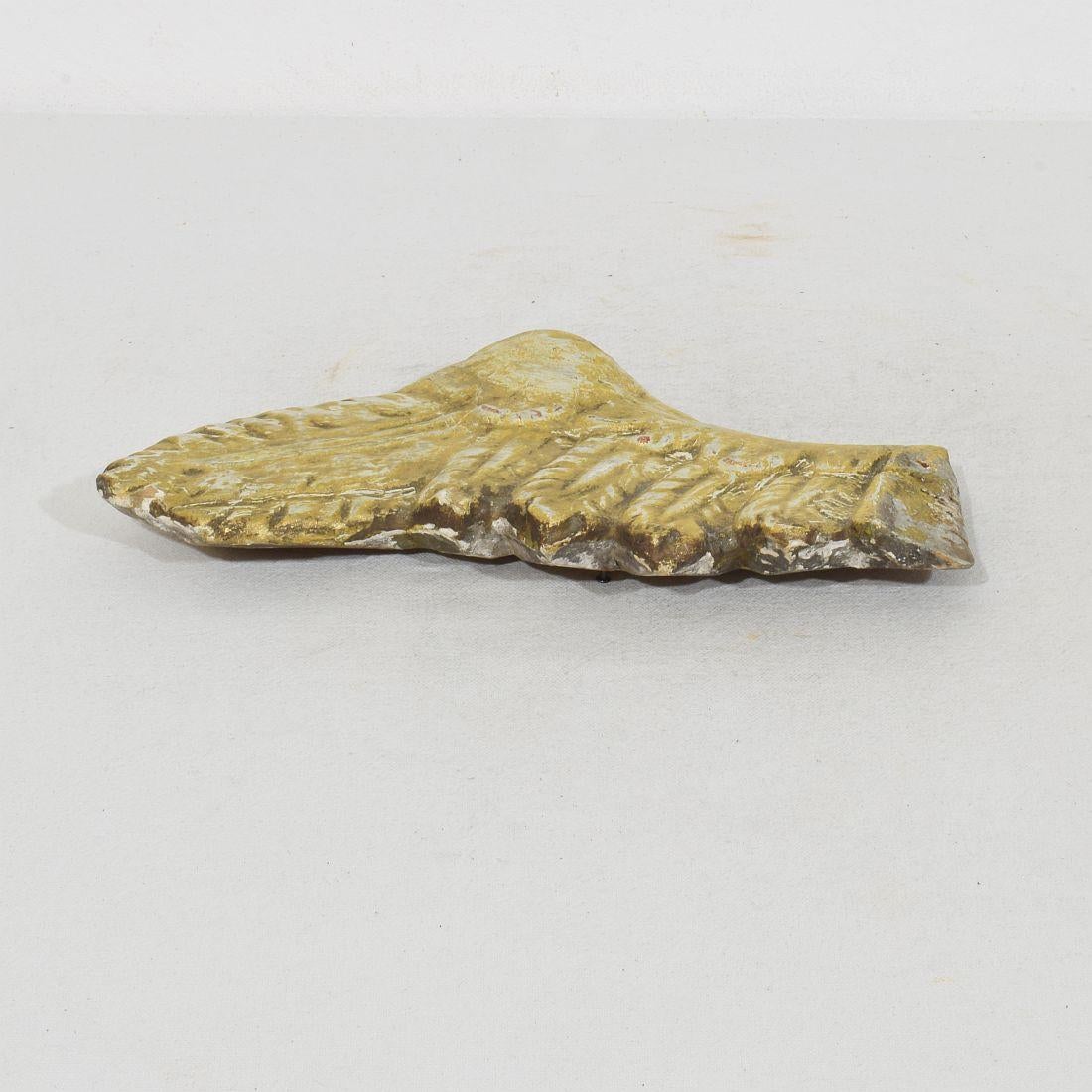 18. Jahrhundert, Italienischer geschnitzter Giltwood-Flügel eines Barockengels im Angebot 4