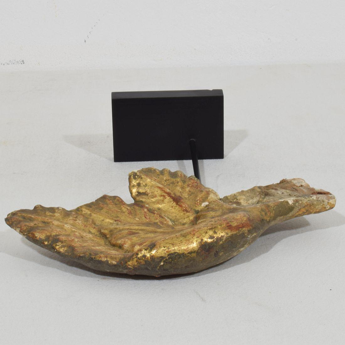 Ala di angelo barocco in legno dorato intagliato del XVIII secolo in vendita 3