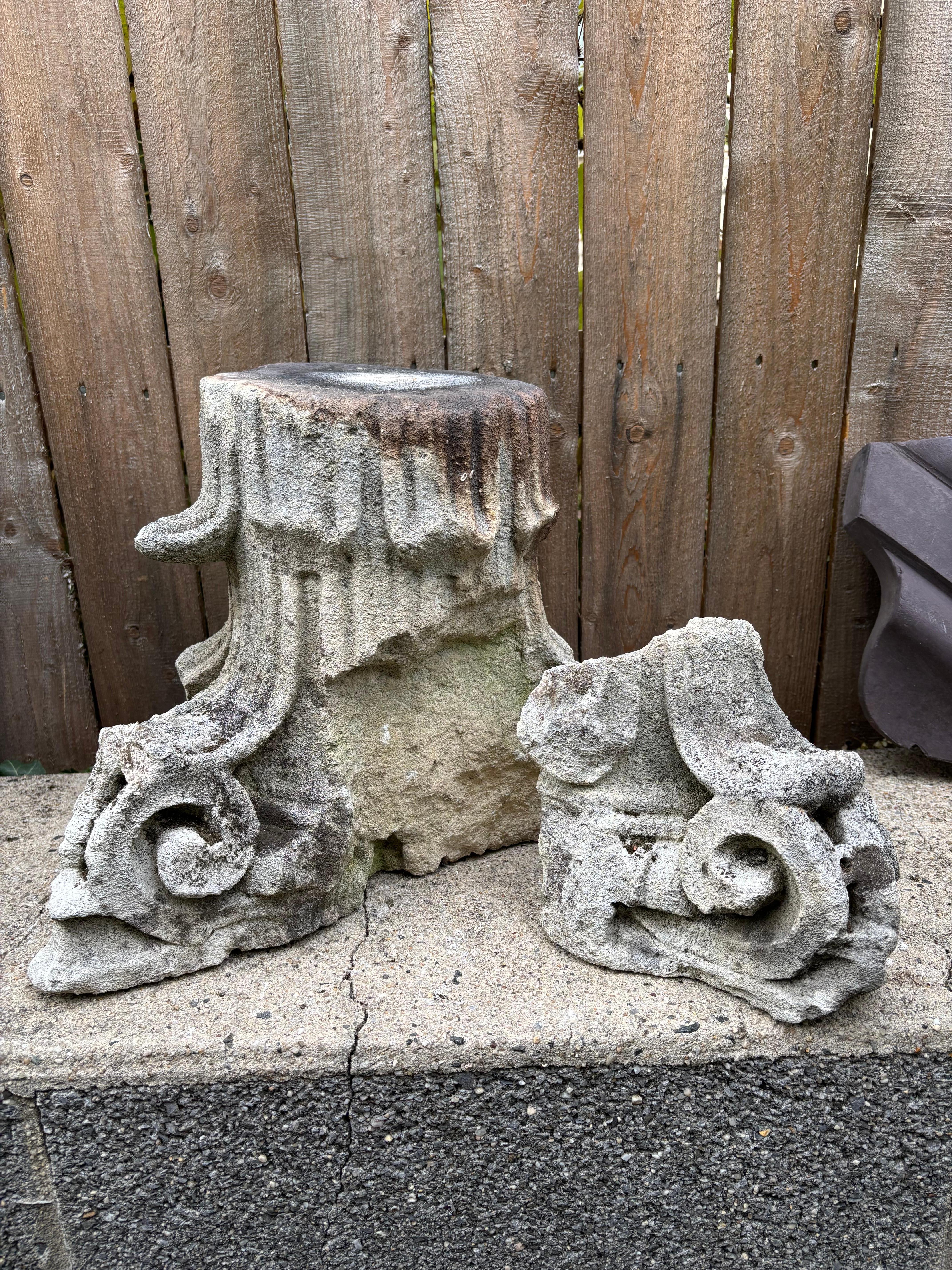 Chapiteau corinthien italien en pierre calcaire sculptée du 18e siècle en vente 6