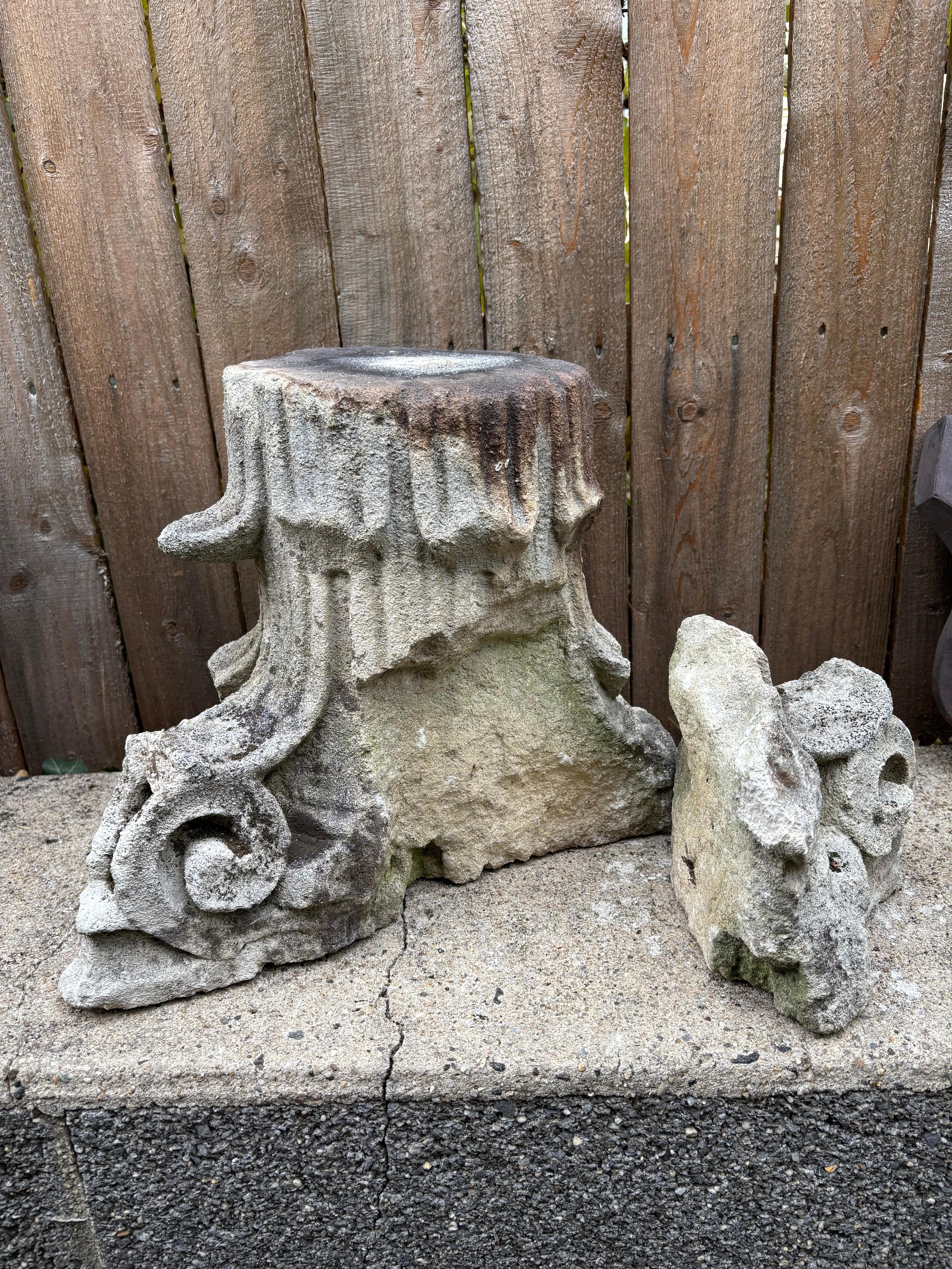 Chapiteau corinthien italien en pierre calcaire sculptée du 18e siècle en vente 8