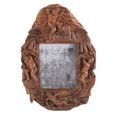 18th Century Italian Carved Pine Mirror