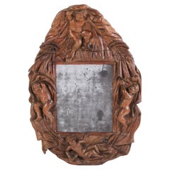 18th Century Italian Carved Pine Mirror
