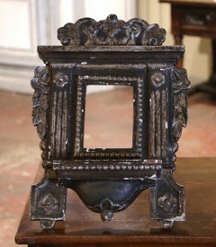 18th Century Italian Carved Polychrome and Silver Leaf Book Stand