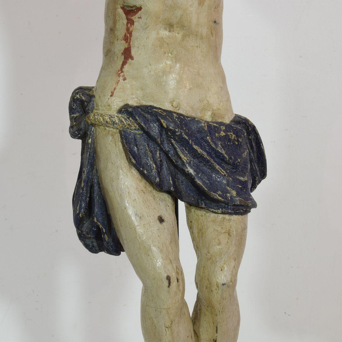 18th Century, Italian Carved Wooden Christ For Sale 5