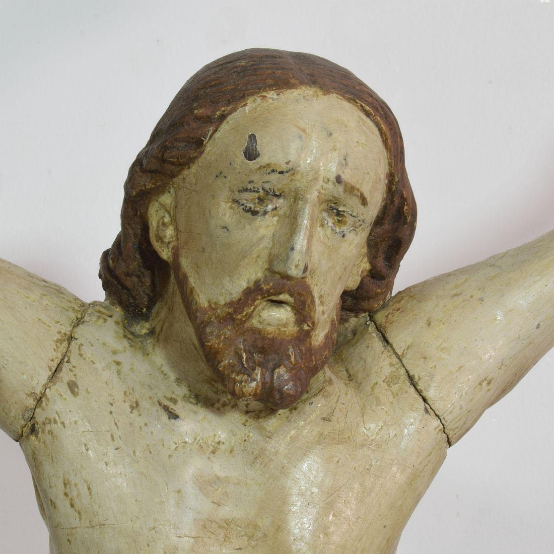 18th Century, Italian Carved Wooden Christ For Sale 9
