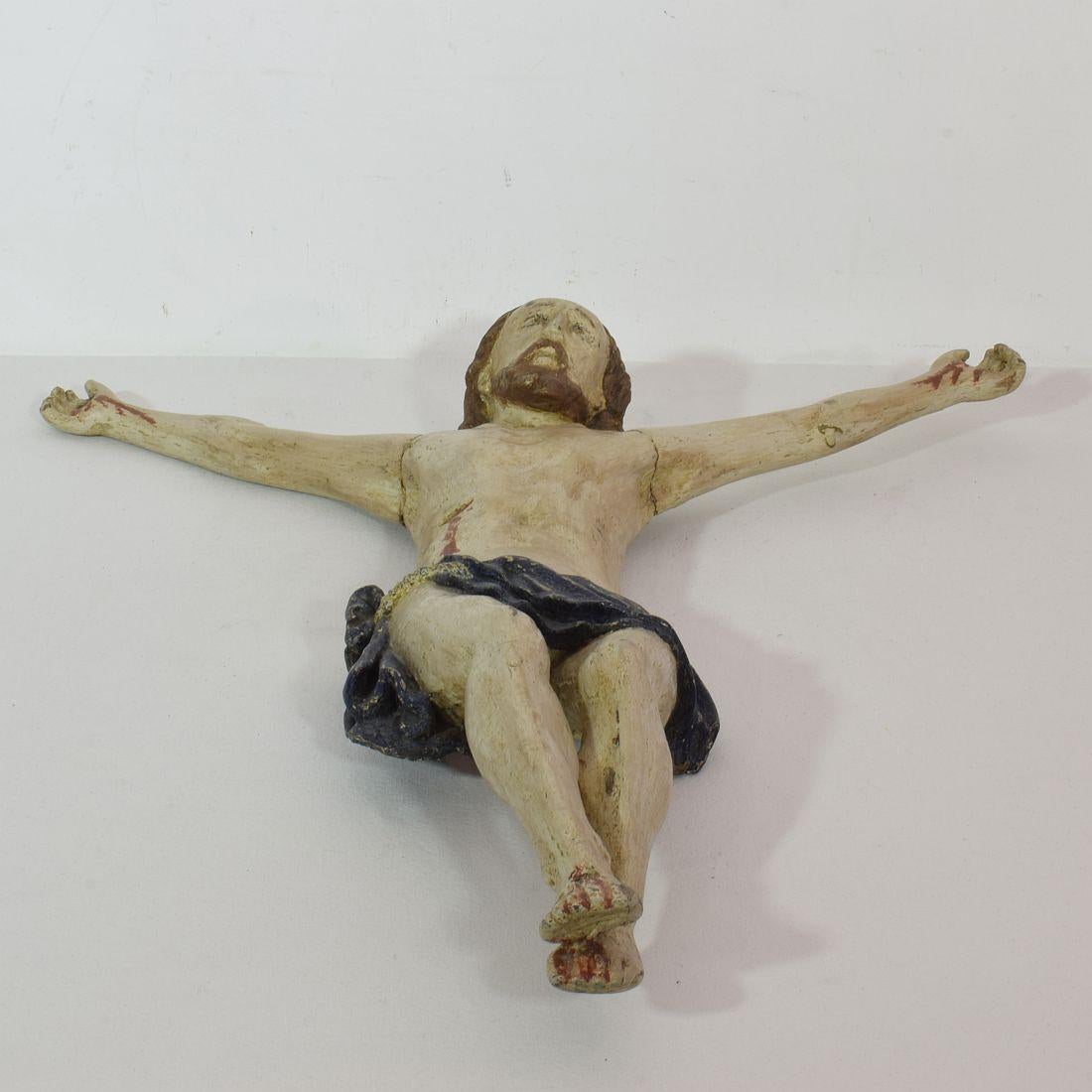 18th Century, Italian Carved Wooden Christ For Sale 12