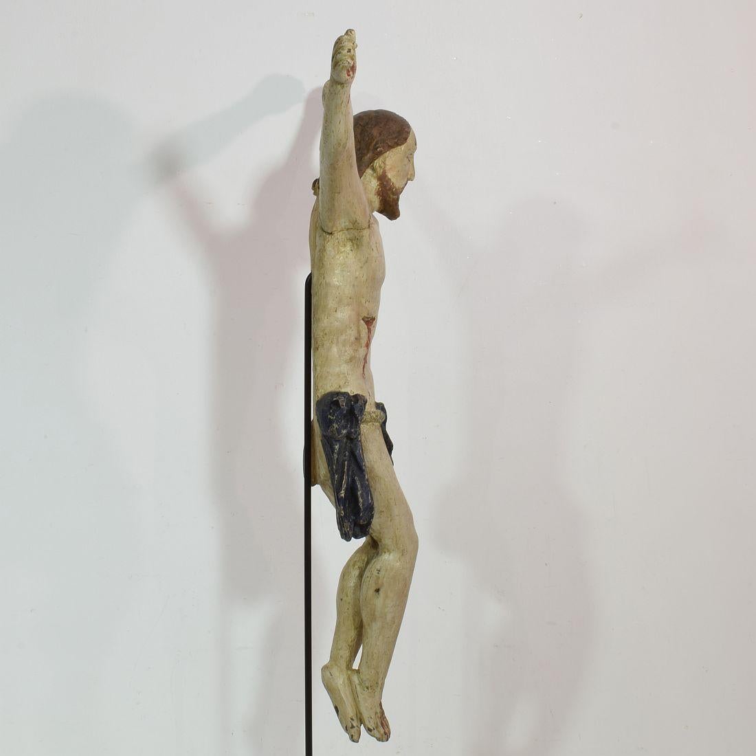 Bois XVIIIe siècle, Christ en bois sculpté italien en vente