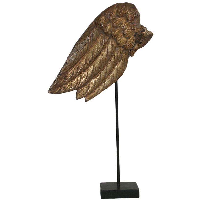 18th Century Italian Carved Wooden Wing of a Baroque Angel