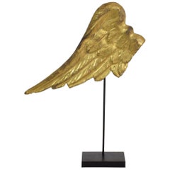 18th Century, Italian Carved Wooden Wing of a Baroque Angel