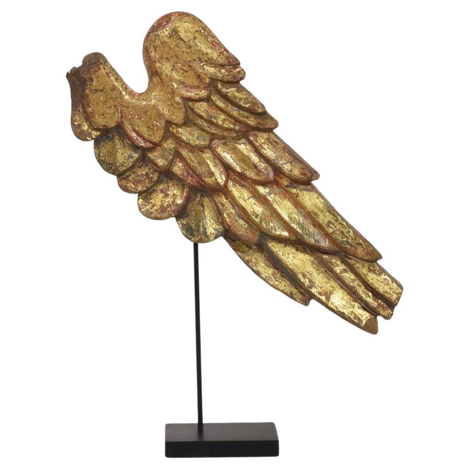 18th Century, Italian Carved Wooden Wing of a Baroque Angel