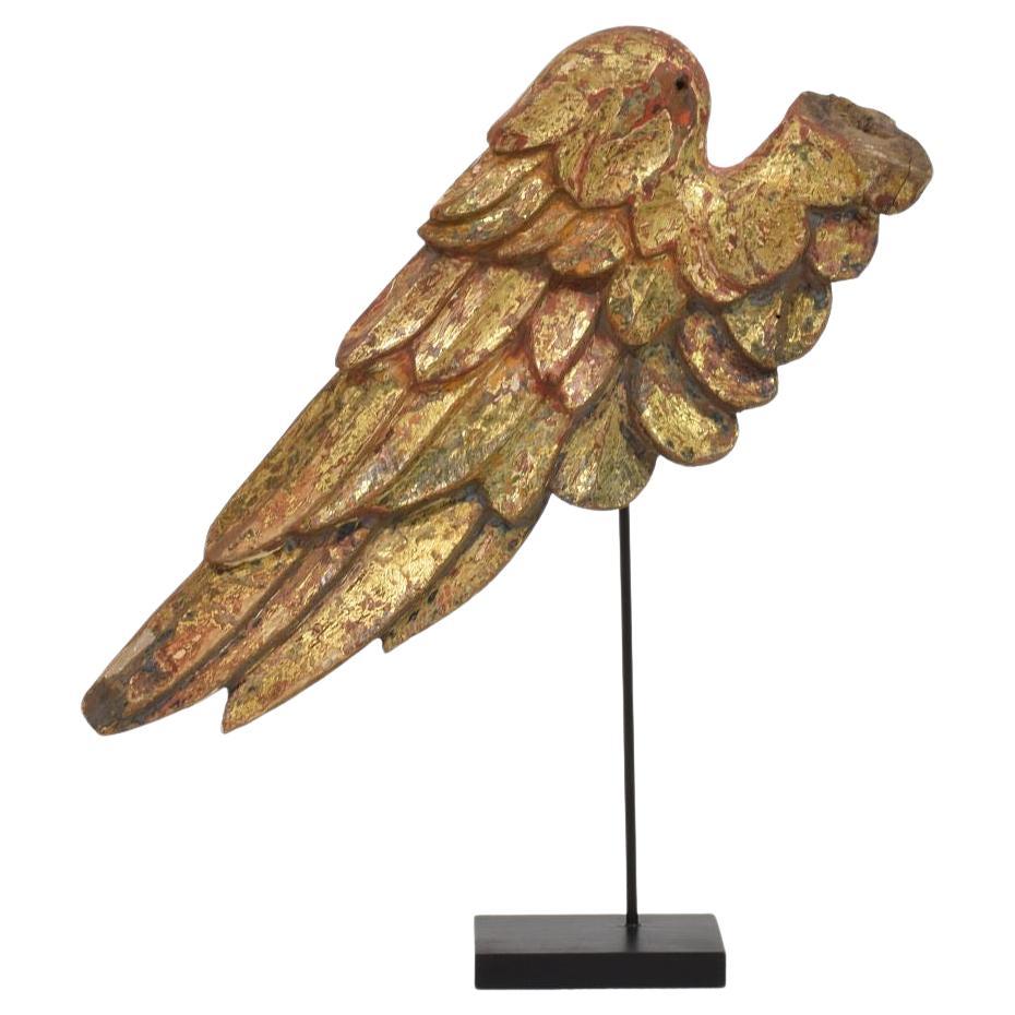 18th Century, Italian Carved Wooden Wing of a Baroque Angel