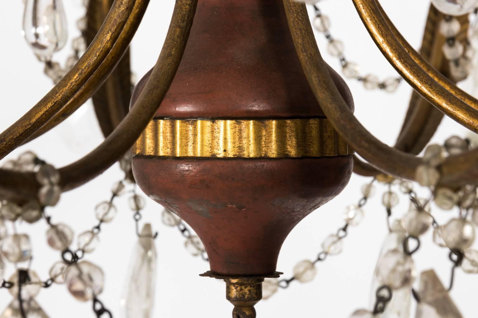 Painted 18th Century Italian Chandelier For Sale