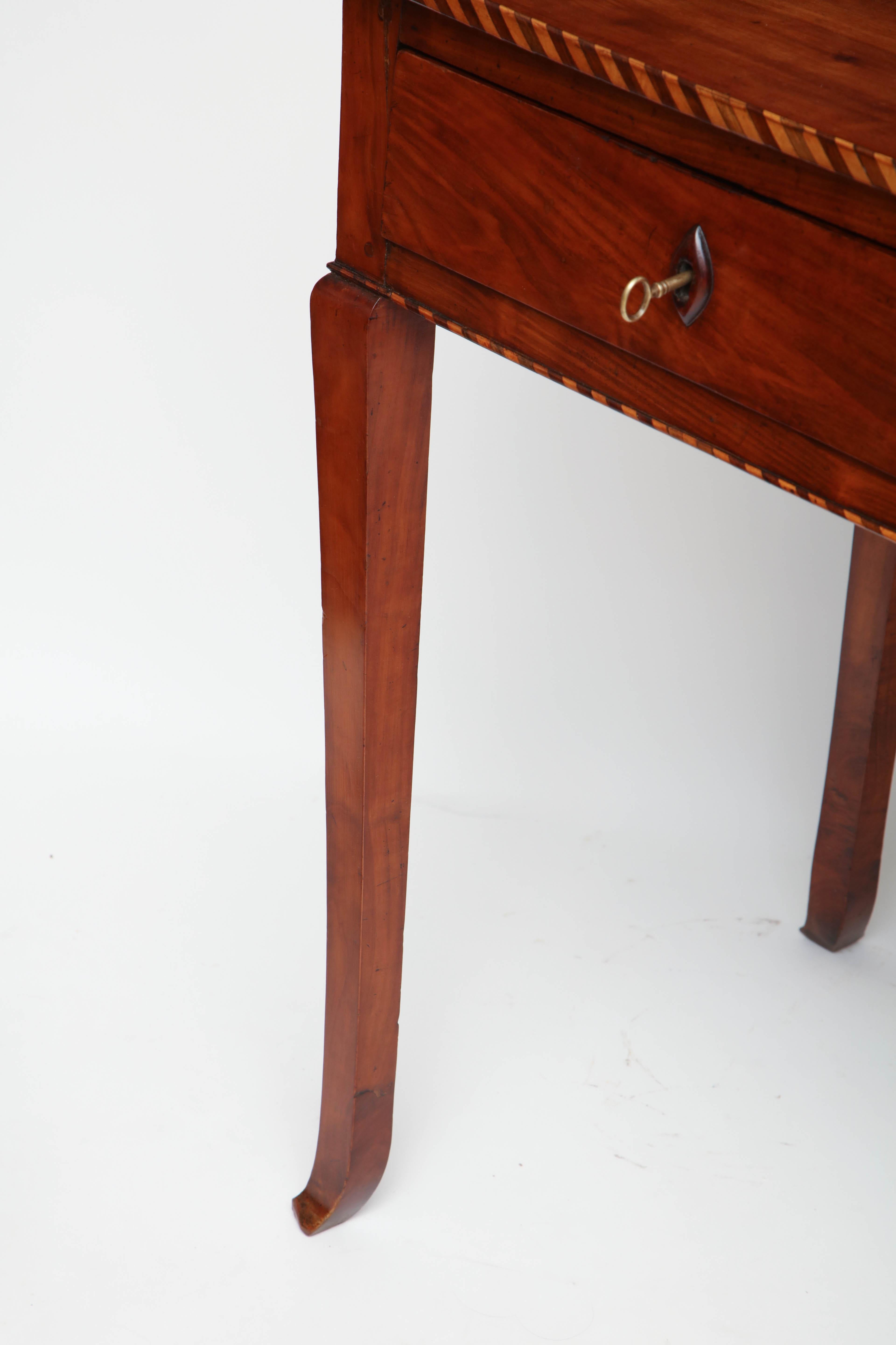 18th Century Italian Cherry Table with Parquetry Border and Two Drawers 6
