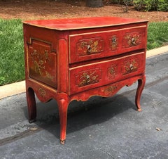 Commode serpentine du XVIIIe siècle en style chinois italien