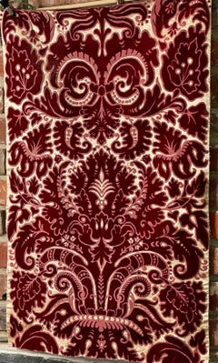 18th Century Italian Cisele Velvet Panel