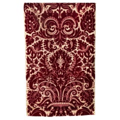 18th Century Italian Cisele Velvet Panel