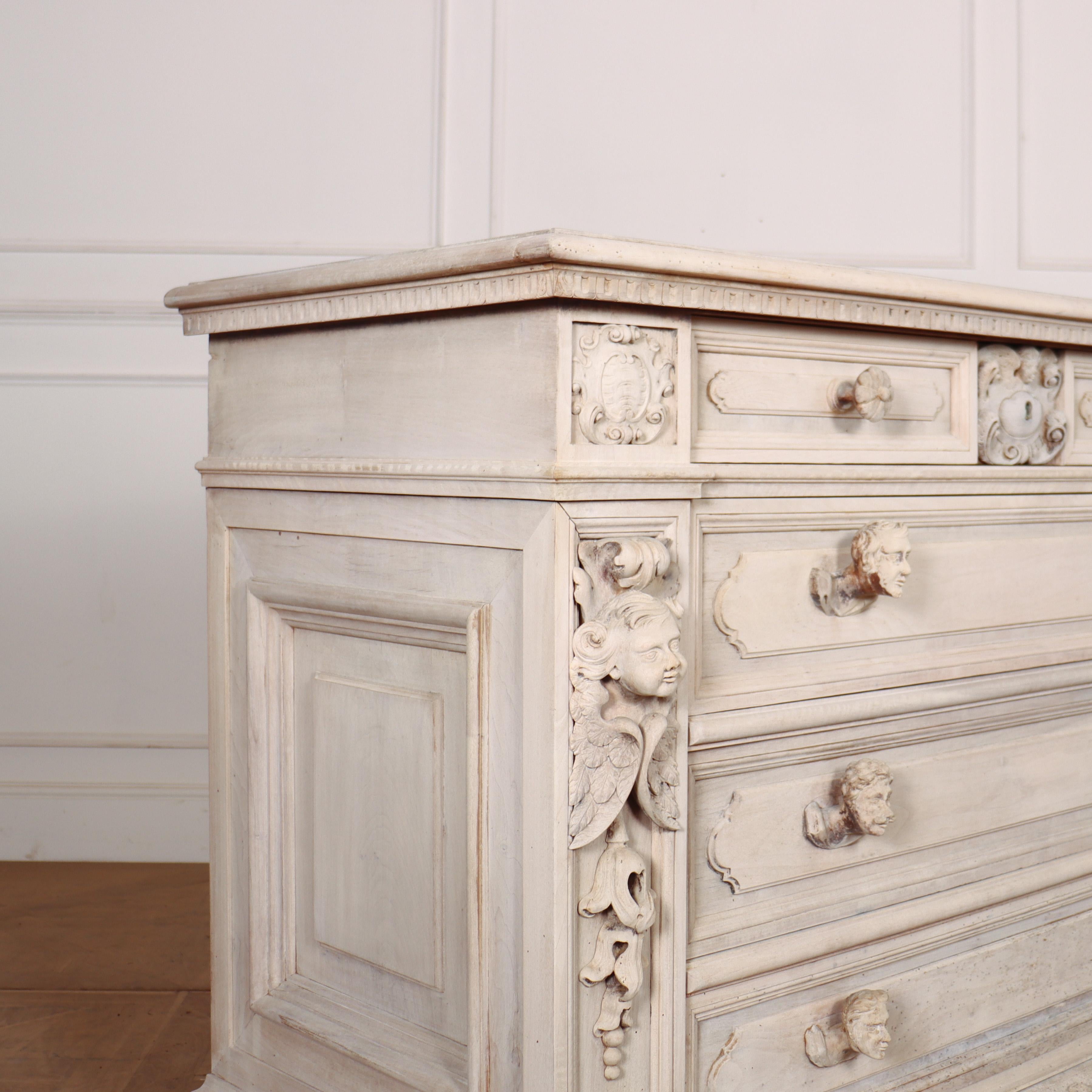 Bleached 18th Century Italian Commode For Sale