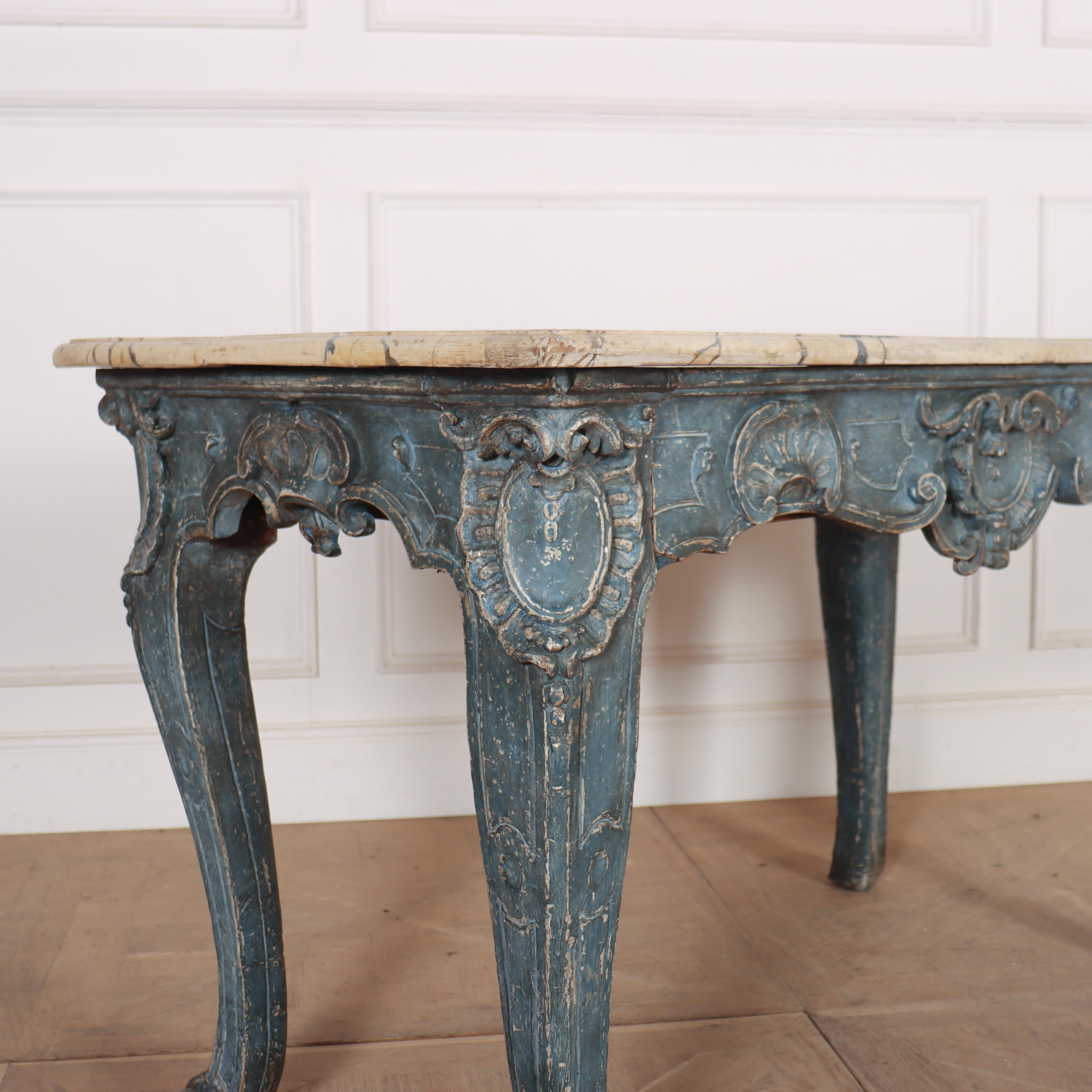 Painted 18th Century Italian Console Table For Sale