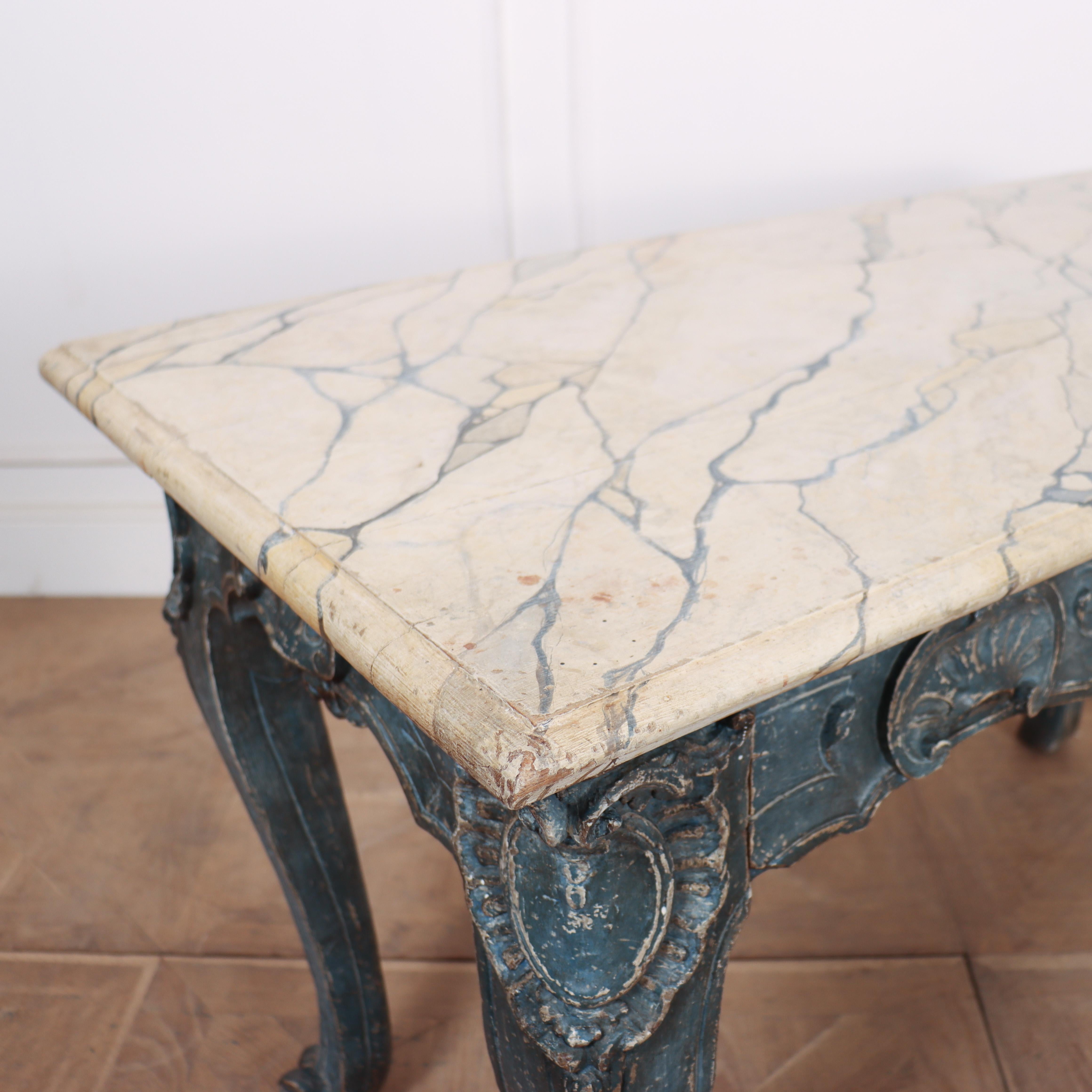 Marble 18th Century Italian Console Table For Sale