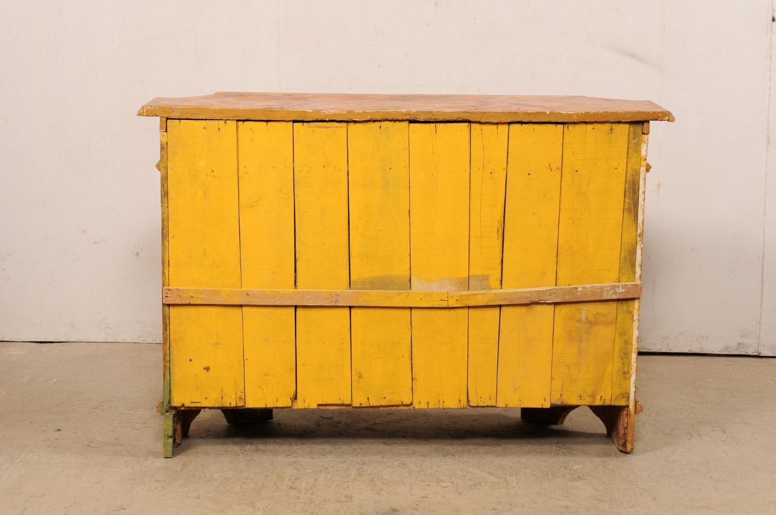 18th Century Italian Credenza Console w/its Original Hand-Painted Finish For Sale 2