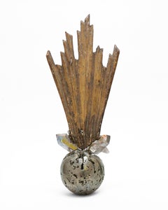 18th Century Italian Sunbursts with Titanium Points & Pearls on Pyrite Spheres