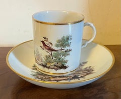 Tasse et soucoupe en porcelaine « Doccia » italienne du XVIIIe siècle, vers 1790