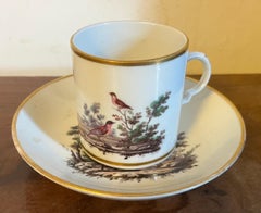 Tasse et soucoupe en porcelaine « Doccia » italienne du XVIIIe siècle, vers 1790