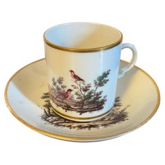 Tasse et soucoupe en porcelaine « Doccia » italienne du XVIIIe siècle, vers 1790