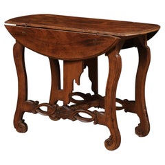 18th Century Italian Drop Leaf Table in Oak