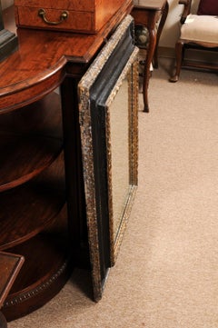 18th Century Italian Ebonized and Parcel Gilt Rectangular Frame with Mirror